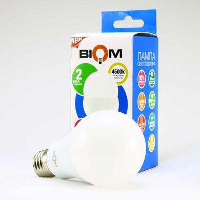 Светодиодная лампа Biom BT-516 A60 15W E27 4500К матовая