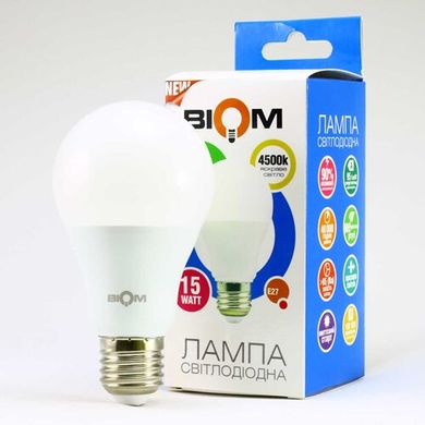 Светодиодная лампа Biom BT-516 A60 15W E27 4500К матовая