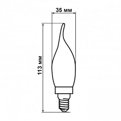 Светодиодная лампа Biom FL-415 C35 LT 4W E14 2530K Amber свеча на ветру