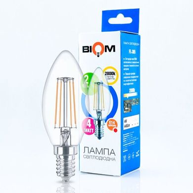 Светодиодная лампа Biom FL-305 C37 4W E14 2800K