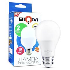 Свiтлодiодна лампа Biom BT-515 A60 15W E27 3000К матова