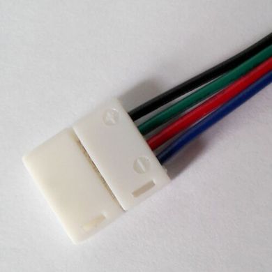 Конектор для свiтлодiодних стрiчок OEM SC-09-SWS-10-4 10mm RGB 2joints wire (дрiт-2 затискача)