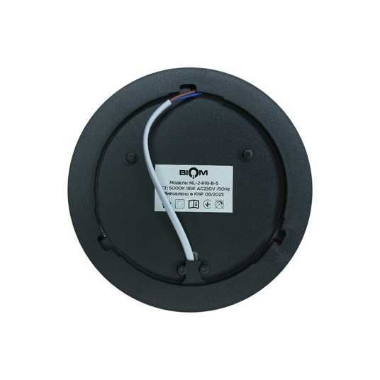 Купить черный LED светильник BIOM NL-2-R18-B-5 18W 5000K — цена