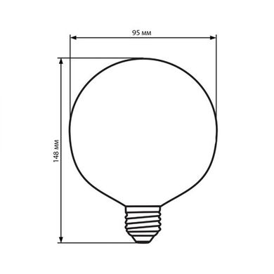 Світлодіодна лампа Biom FL-420 G-95 8W E27 2350K Amber