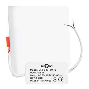 Светильник светодиодный Biom UNI-2-S18W-5 18Вт квадратный 5000К