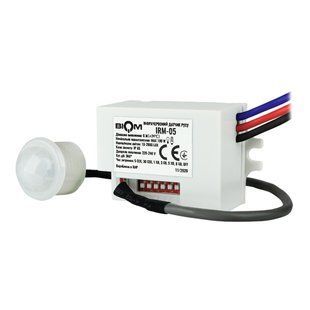 Инфракрасный датчик движения BIOM IRM-05 max 100Вт 360&deg;, врезной, белый