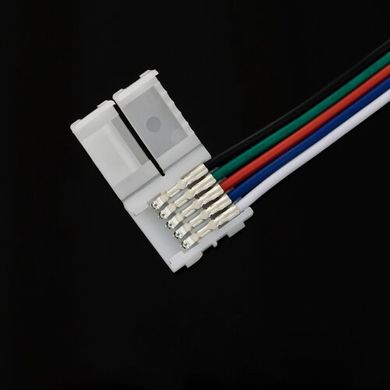 Конектор для світлодіодних стрічок OEM SC-22-SW-15-5 10mm RGBW 2joints wire (дріт-2 затискач)