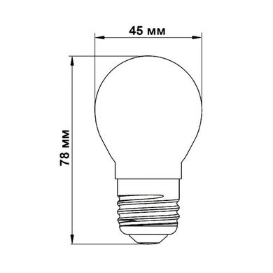 Свiтлодiодна лампа Biom FL-301 G45 4W E27 2800K