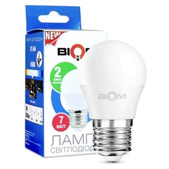 Свiтлодiодна лампа Biom BT-564 G45 7W E27 4500К матова