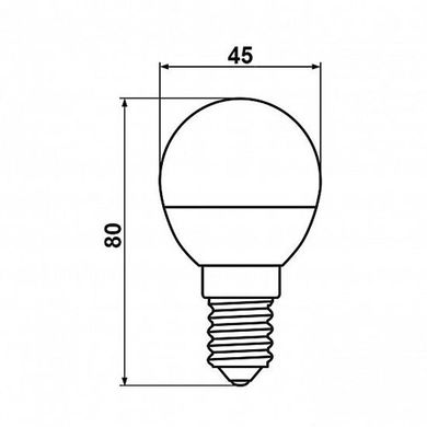 Свiтлодiодна лампа Biom BT-565 G45 7W E14 3000К матова