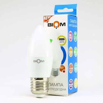 Свiтлодiодна лампа Biom BT-547 C37 4W E27 3000К матова