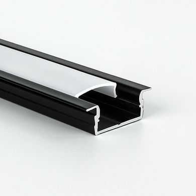 Профиль алюминиевый BIOM врезной ЛПВ7B 7х16, черный (палка 2м), м