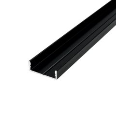 Профиль алюминиевый BIOM ЛП7B 6.5х15, черный (палка 2м), м
