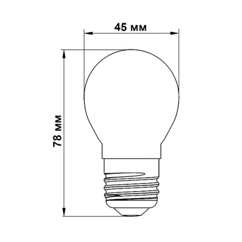 Светодиодная лампа Biom FL-301 G45 4W E27 2800K