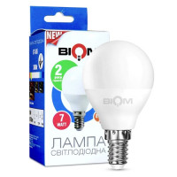 Светодиодная лампа Biom BT-566 G45 7W E14 4500К матовая