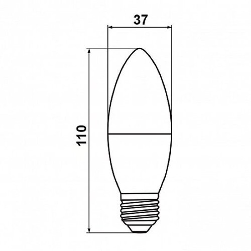 Светодиодная лампа Biom BT-568 C37 7W E27 4500К матовая