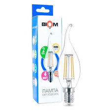 Светодиодная лампа Biom FL-315 C35 LT 4W E14 2800K свеча на ветру