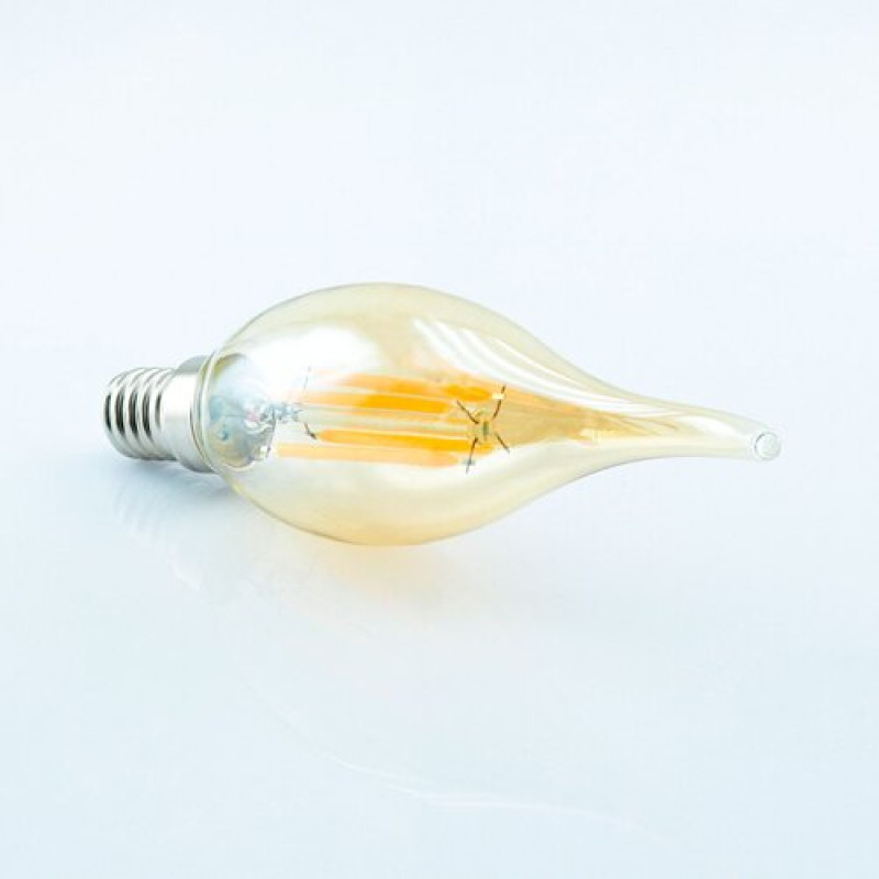 Светодиодная лампа Biom FL-415 C35 LT 4W E14 2530K Amber свеча на ветру