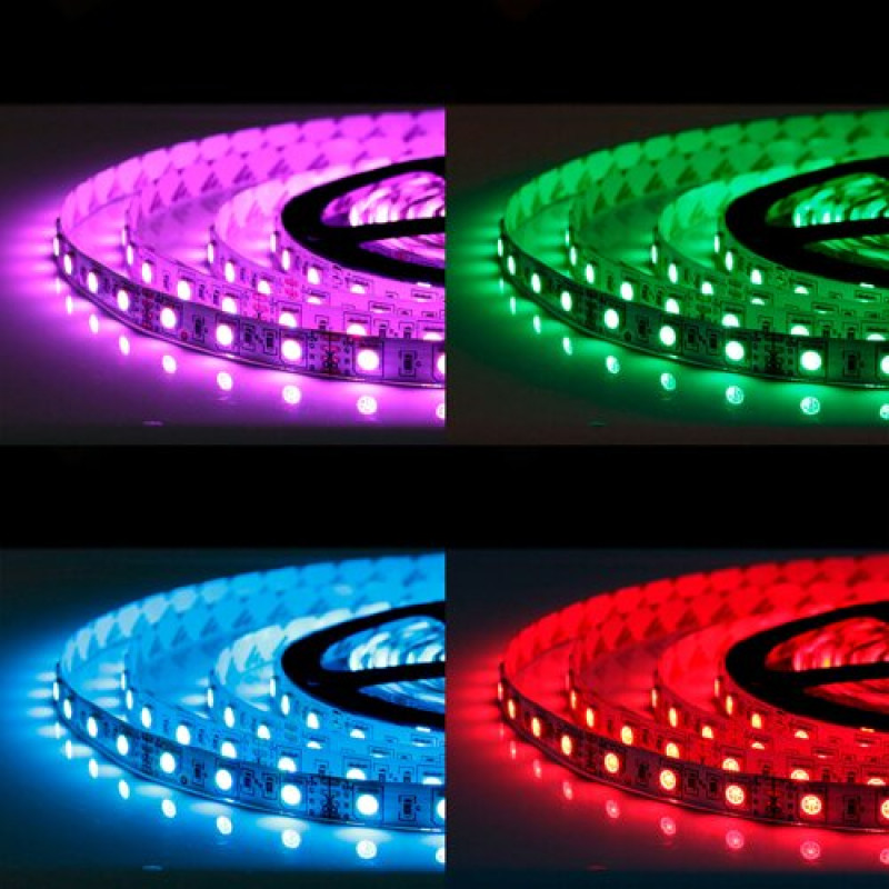 Светодиодная лента OEM ST-12-5050-60-RGB-20, негерметичная, 1м