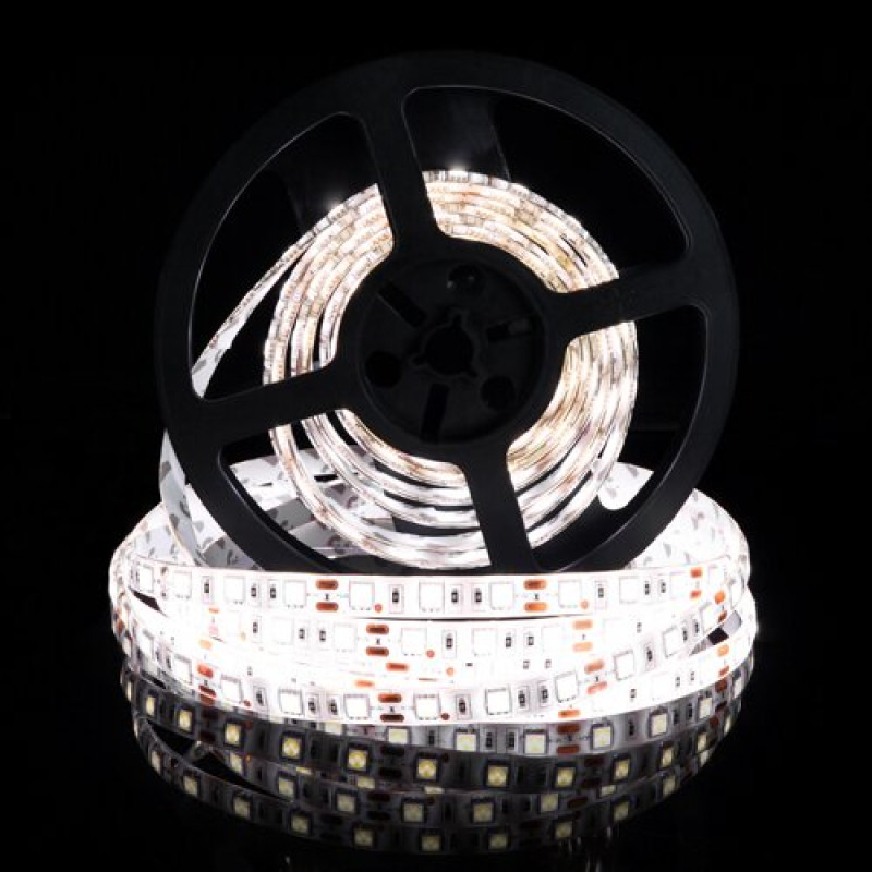 Светодиодная лента OEM ST-12-5050-60-CW-65-V2 белая, герметичная, 1м