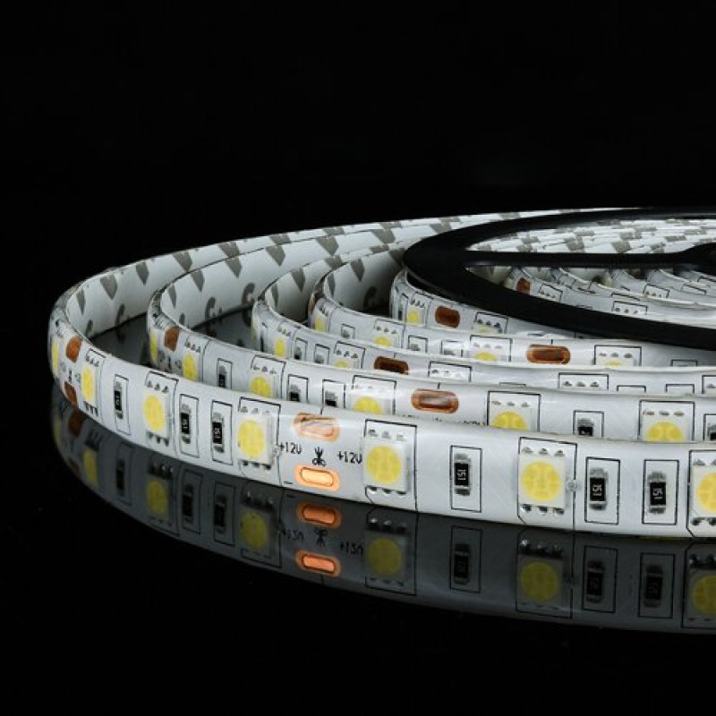 Светодиодная лента OEM ST-12-5050-60-WW-65-V2 теплая белая, герметичная, 1м