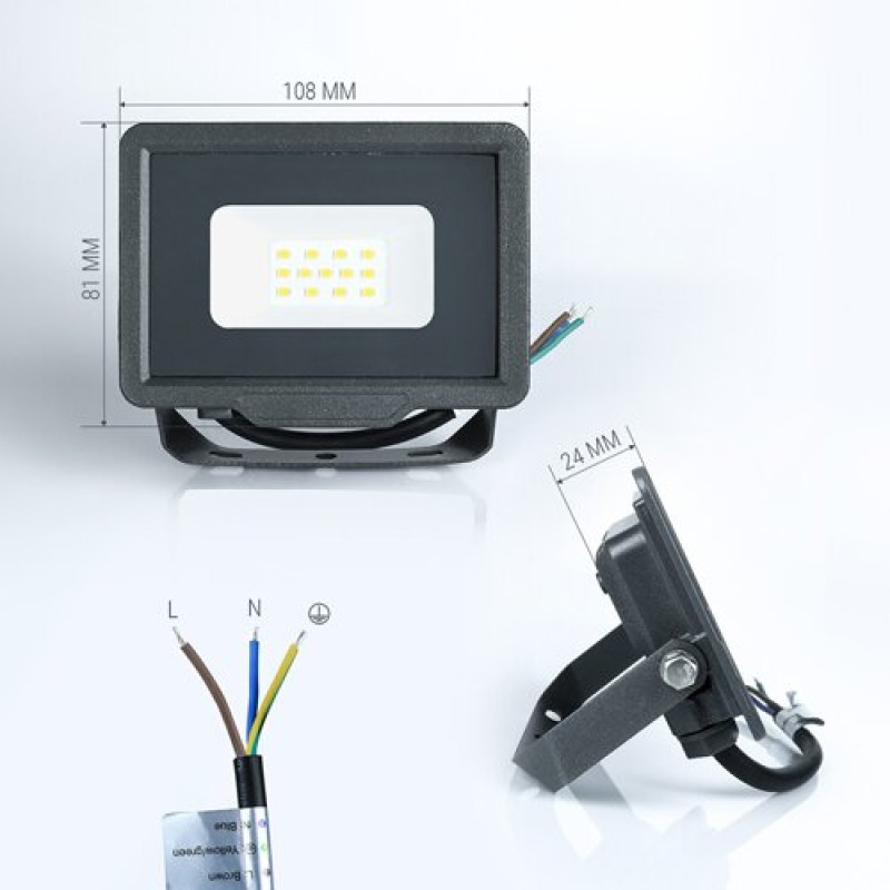 Светодиодный прожектор BIOM 10W S5-SMD-10-Slim 6200К 220V IP65