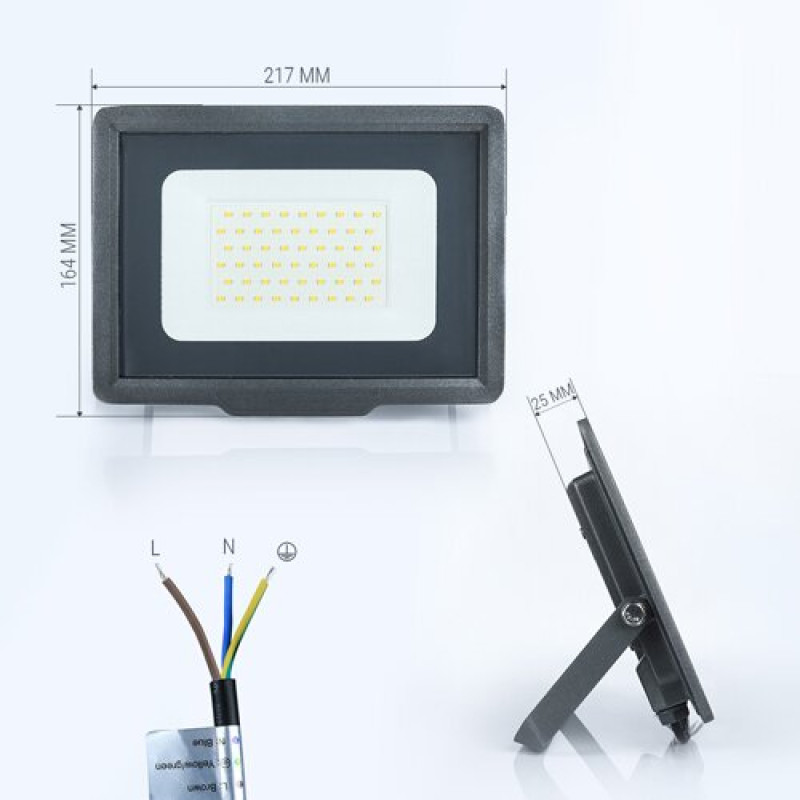 Светодиодный прожектор BIOM 50W S5-SMD-50-Slim 6200К 220V IP65