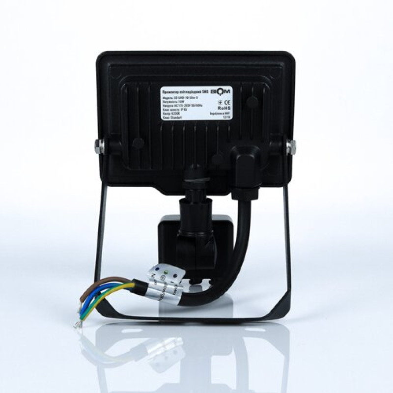 Светодиодный прожектор BIOM 10W S5-SMD-10-Slim+Sensor 6200К 220V IP65 с