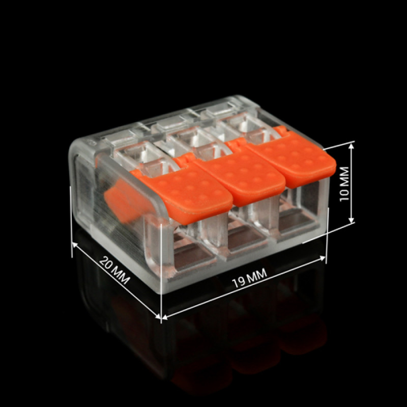 Клемма быстрого монтажа WT-463 3 входа 32А 400В 0.14-4mm2