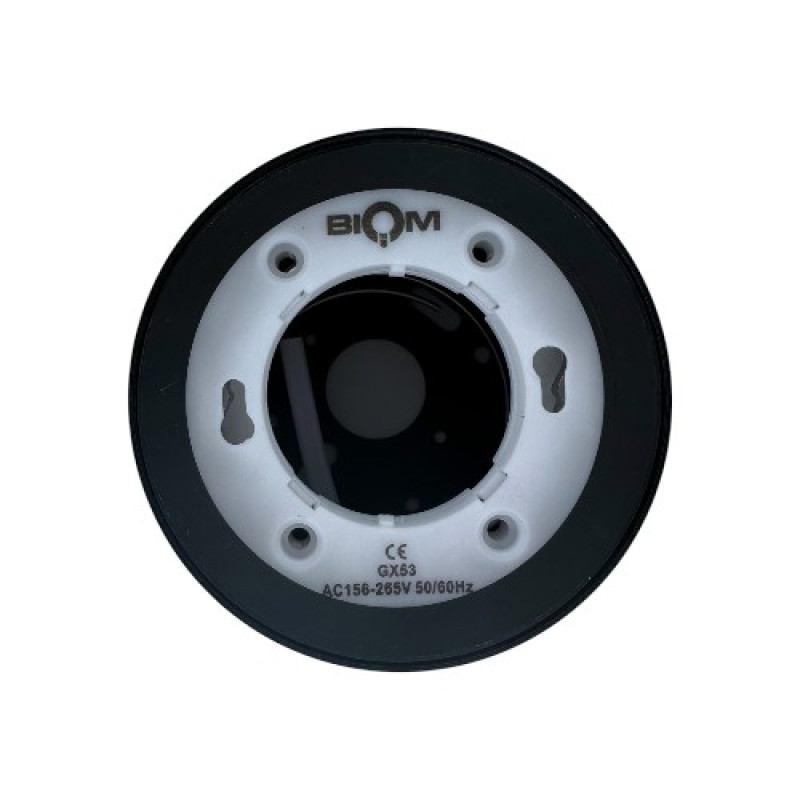 Светильник BIOM SP-G06R-B-AL накладной для лампы GX53 круглый черный